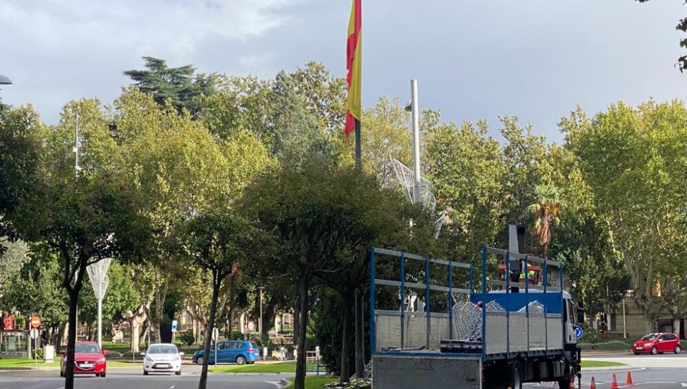 La plaza de España, uno de los puntos de partida