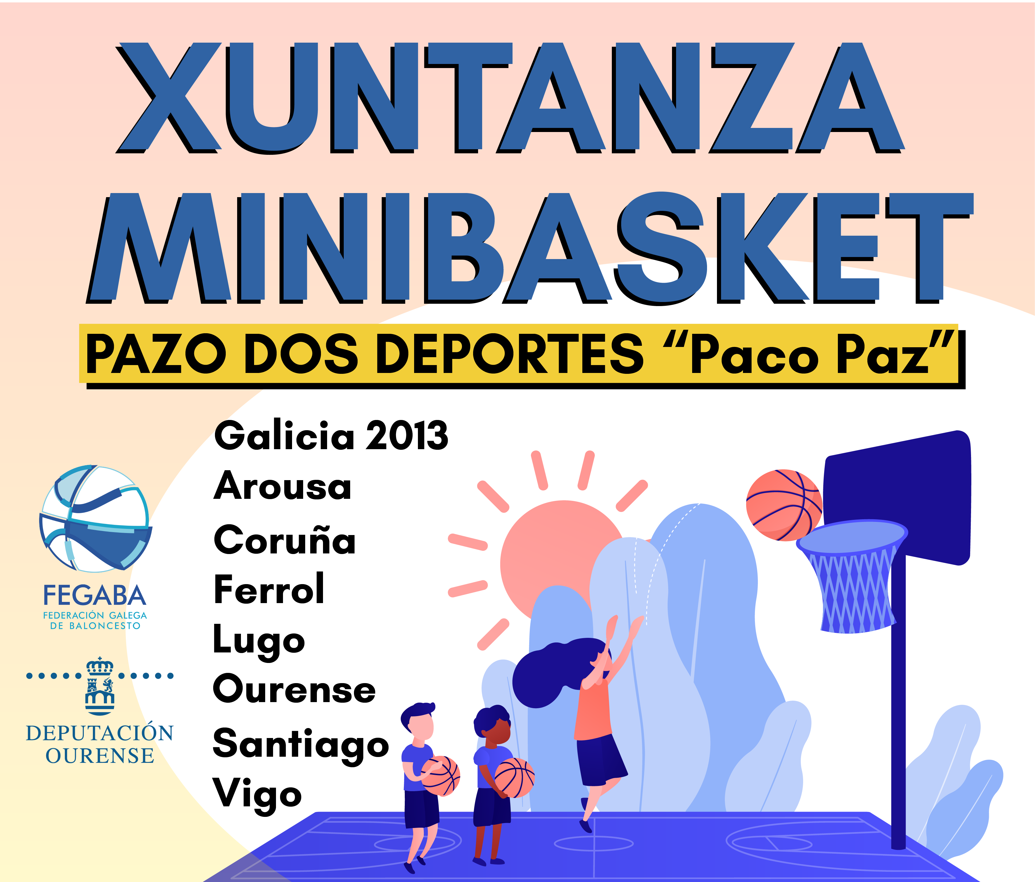 Ourense será escenario da "Xuntanza Minibasket" este mércores 1 Novembro Ourense será escenario da "Xuntanza Minibasket" este mércores 1 Novembro