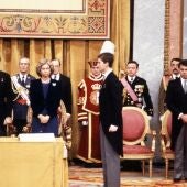 El Príncipe de Asturias, Felipe de Borbón, juró la Constitución el día que cumplía la mayoría de edad