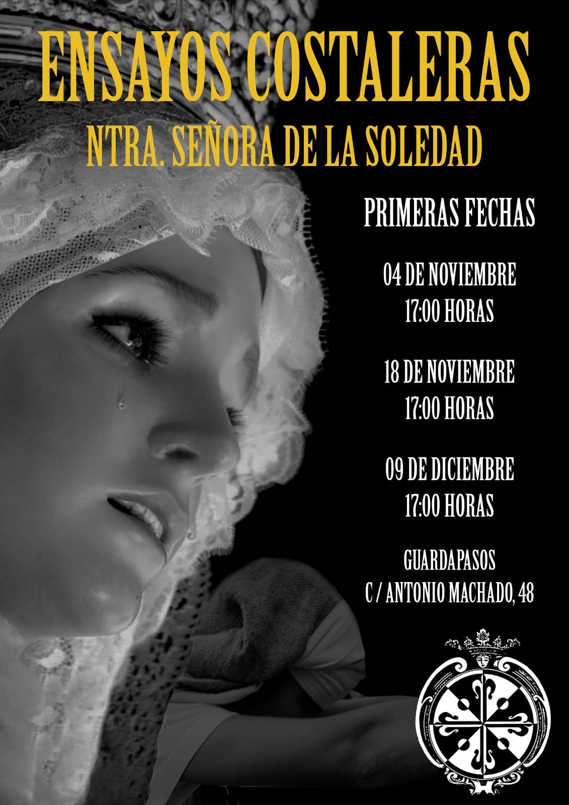 Empiezan los ensayos de la cuadrilla de costaleras de Nuestra Señora de la Soledad de Villanueva de los Infantes Empiezan los ensayos de la cuadrilla de costaleras de Nuestra Señora de la Soledad de Villanueva de los Infantes