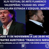 XLIV Festival de Arte Flamenco Valdepeñas "Ciudad del Vino" XLIV Festival de Arte Flamenco Valdepeñas "Ciudad del Vino"