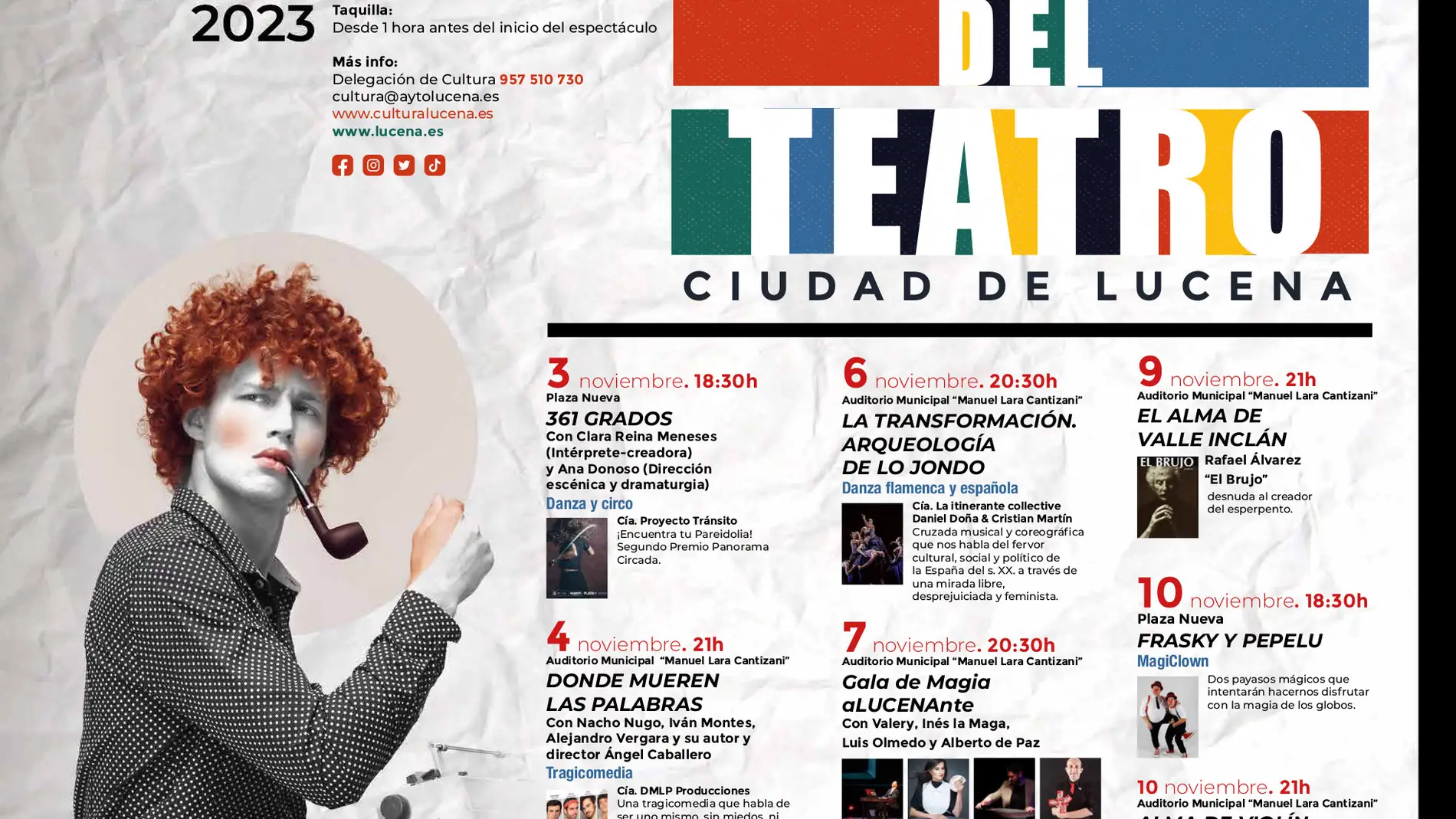 Cartel XXVI Semana del Teatro de Lucena