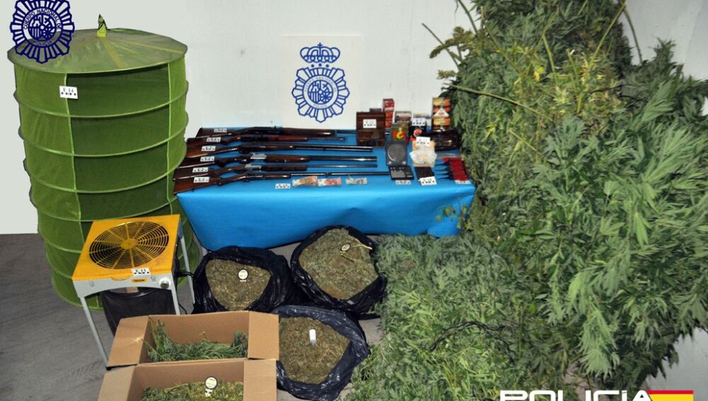 Material incautado por la Policía Nacional