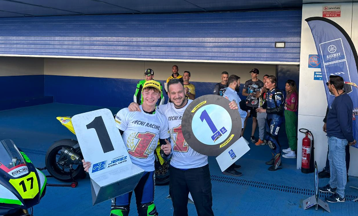 El asturiano Samuel Díaz gana en Jerez la copa de España Superbike de velocidad El asturiano Samuel Díaz gana en Jerez la copa de España Superbike de velocidad