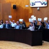 Los socialistas en el pleno que el PP aprobó la subida del IBI y la tasa de basura
