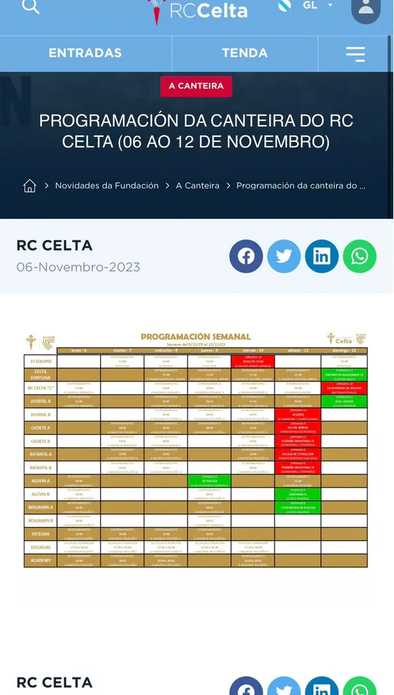 Página web del Real Club Celta de Vigo Página web del Real Club Celta de Vigo