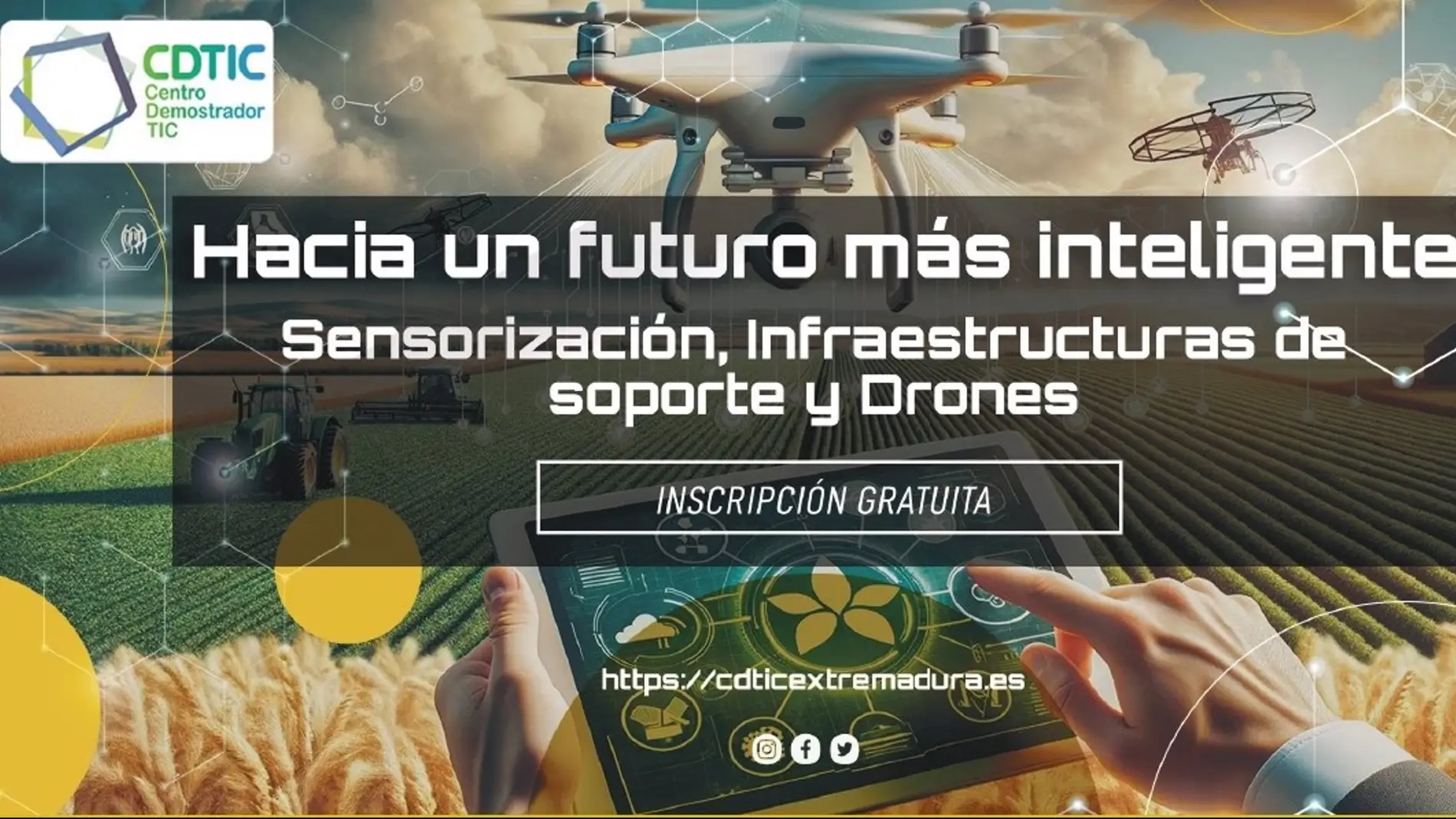 La Junta analiza las ventajas de drones e infraestructuras de soporte para la actividad productiva
