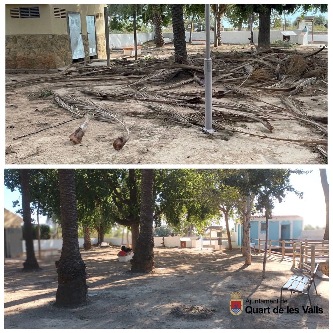 La Font de Quart de les Valls, cerrada por destrozos de la borrasca Ciarán La Font de Quart de les Valls, cerrada por destrozos de la borrasca Ciarán