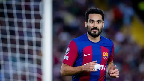 Ilkay Gundogan, en un partido con el Barcelona. Ilkay Gundogan, en un partido con el Barcelona.