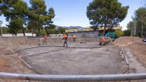 Las obras EDUSI del entorno pabellón Pau Gasol, en Alfàs del Pi, entran ya en su recta final Las obras EDUSI del entorno pabellón Pau Gasol, en Alfàs del Pi, entran ya en su recta final