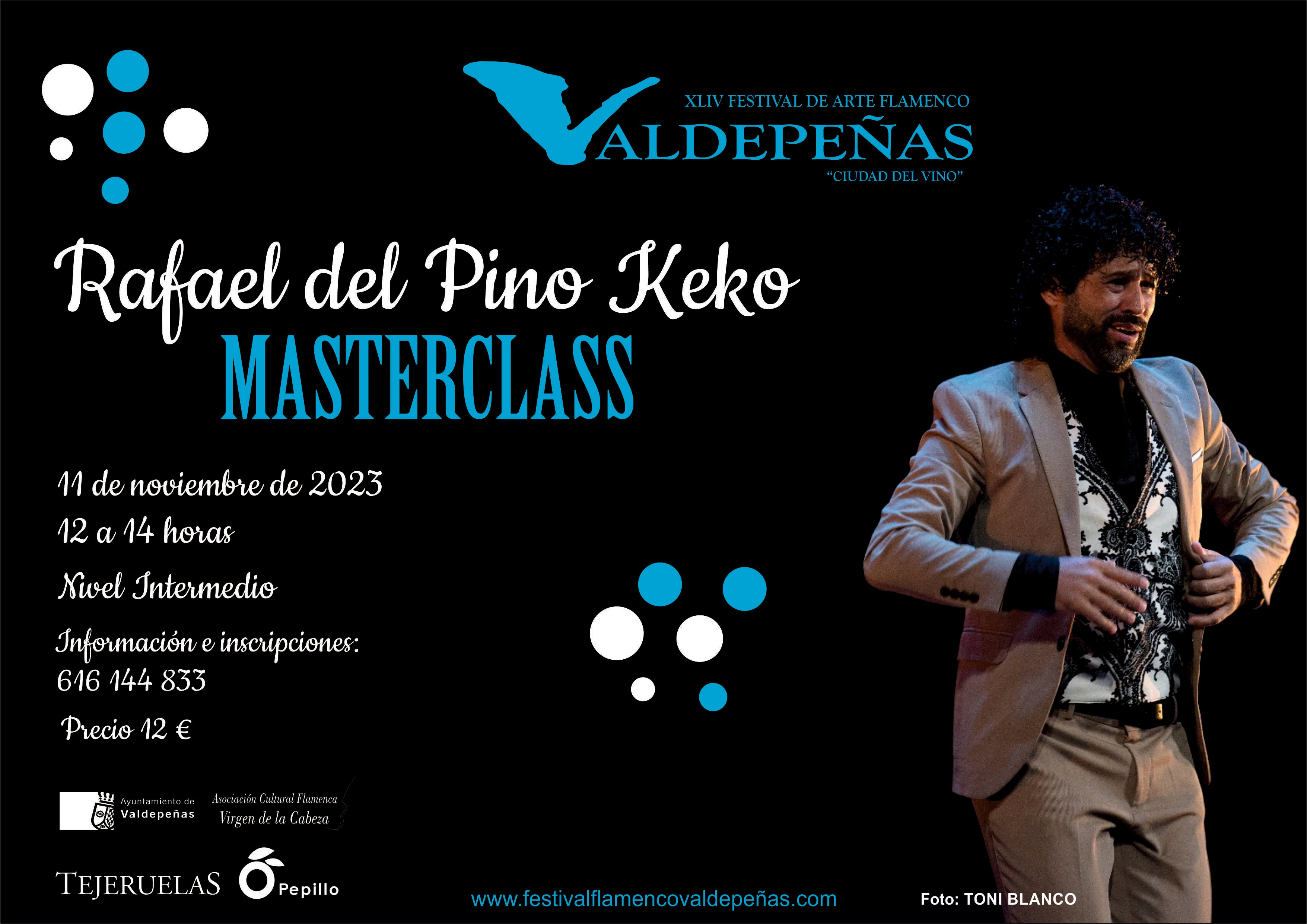 Rafael del Pino "Keko" ofrecerá una MasterClass el próximo sábado Rafael del Pino "Keko" ofrecerá una MasterClass el próximo sábado