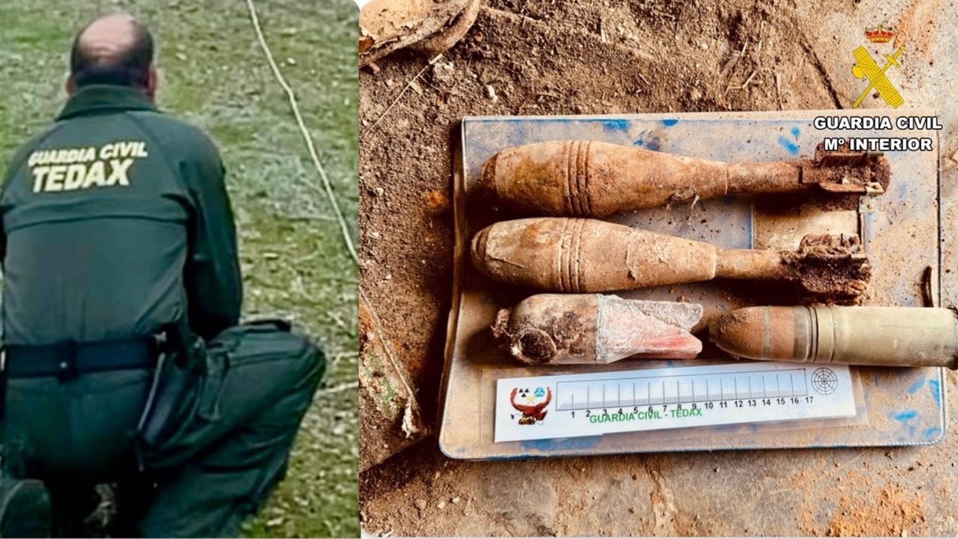 La Guardia Civil desactiva cuatro artefactos explosivos de la Guerra Civil hallados en un inmueble de Trujillo durante una reforma La Guardia Civil desactiva cuatro artefactos explosivos de la Guerra Civil hallados en un inmueble de Trujillo durante una reforma