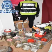 Material incautado por la Policía Nacional en Alcázar Material incautado por la Policía Nacional en Alcázar