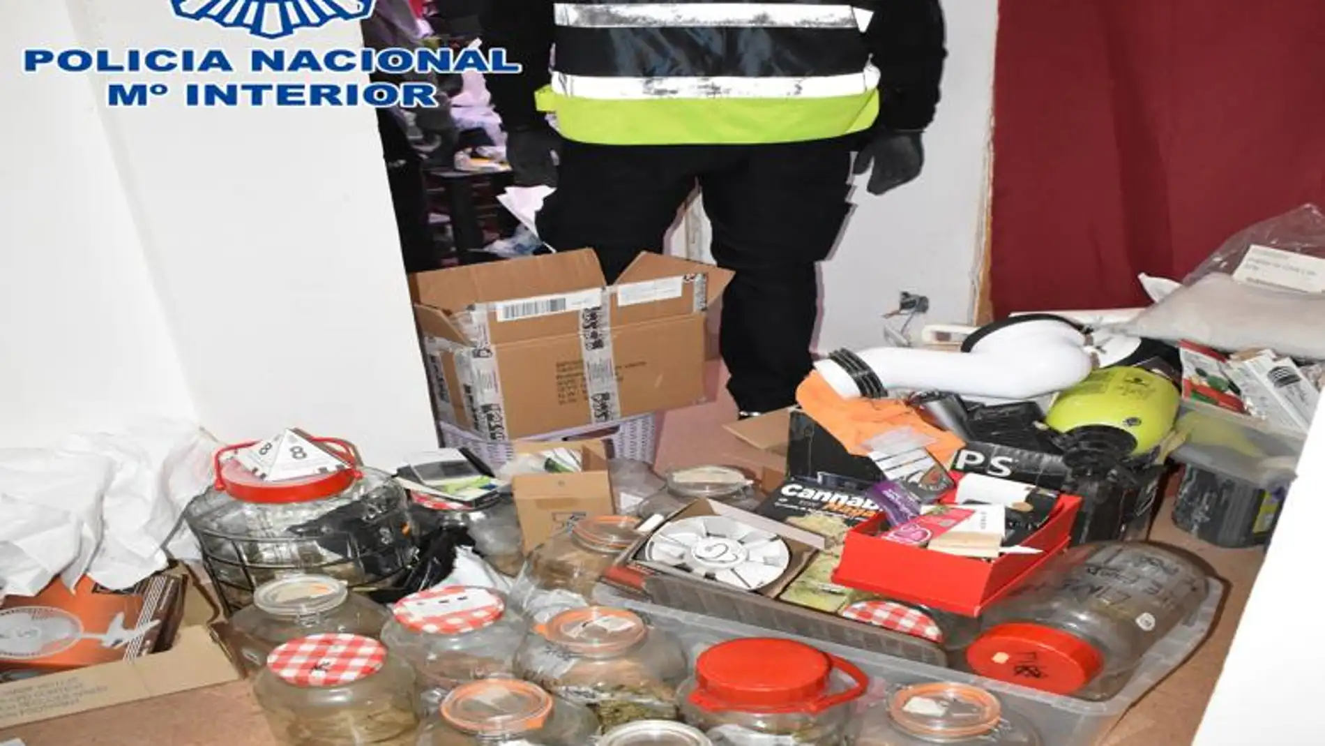 Material incautado por la Policía Nacional en Alcázar