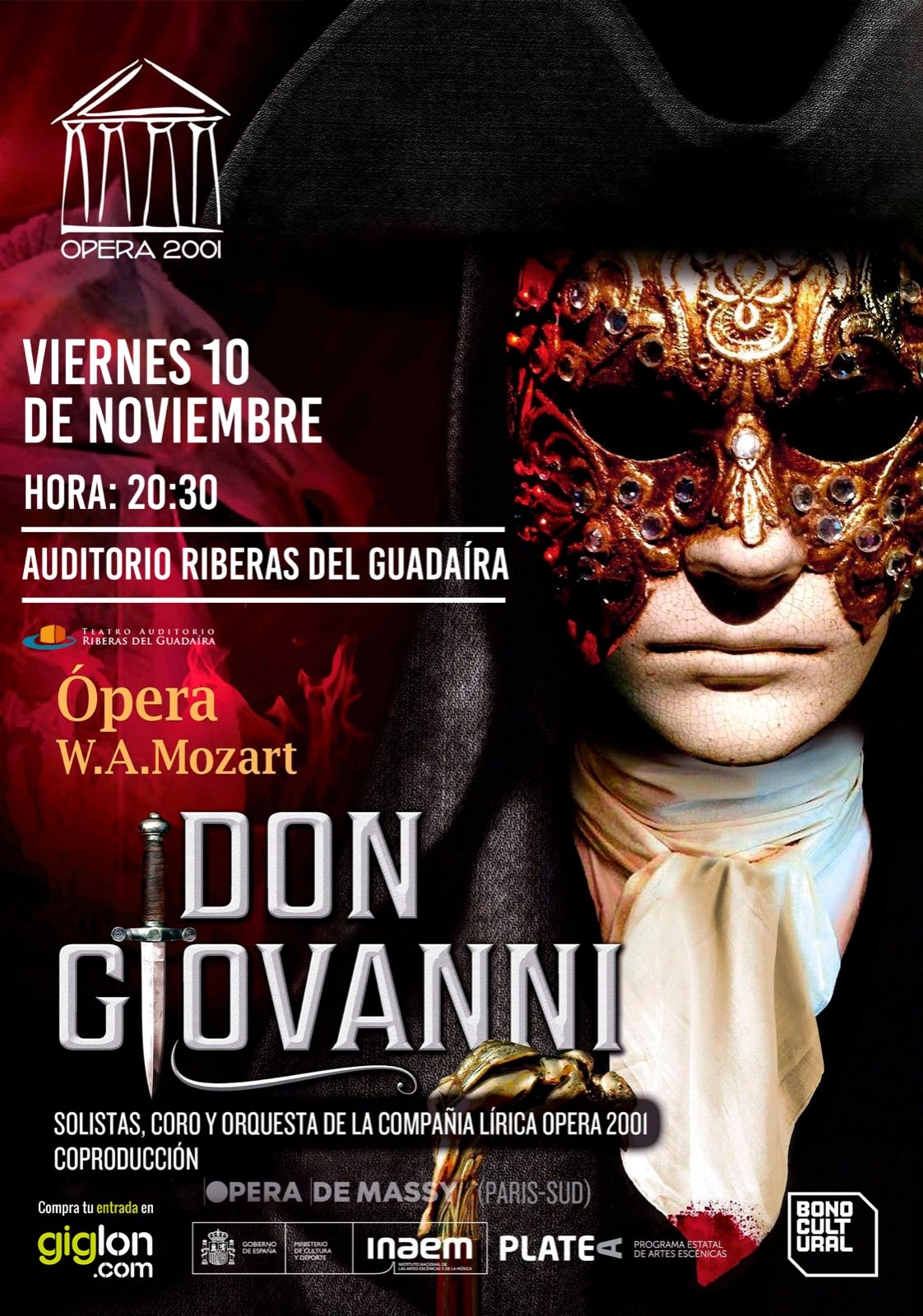 La ópera Don Giovanni llega hoy al Auditorio Riberas del Guadaíra de Alcalá La ópera Don Giovanni llega hoy al Auditorio Riberas del Guadaíra de Alcalá
