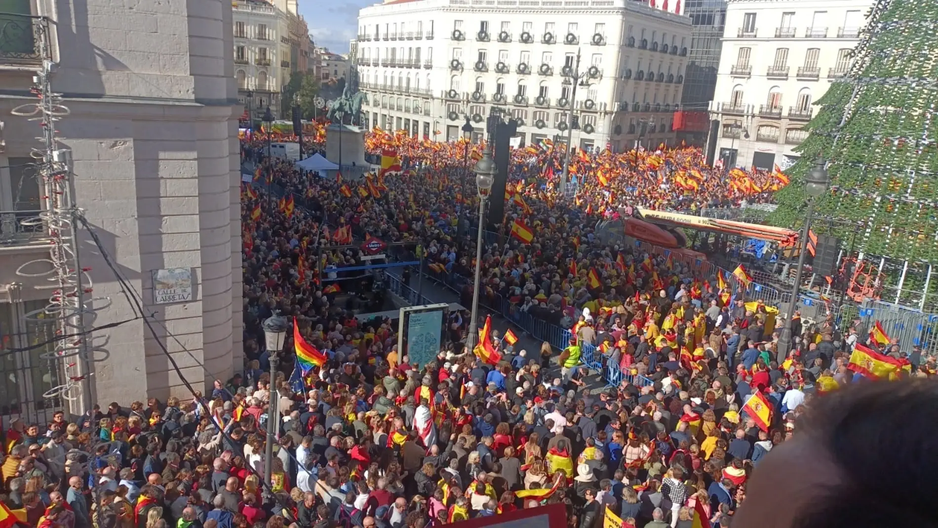 Miles de personas protestan en toda España contra la amnistía y los pactos de Sánchez
