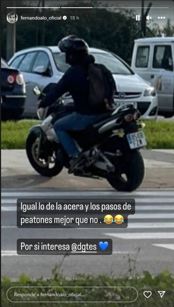 El segundo mensaje de Alonso en sus stories de Instagram El segundo mensaje de Alonso en sus stories de Instagram