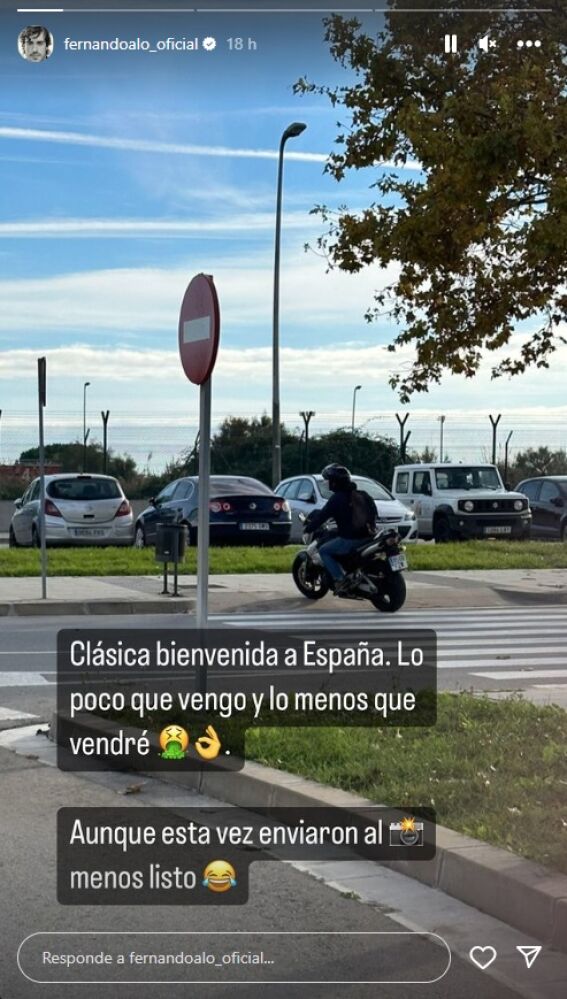 Mensaje de Alonso publicado en sus redes sociales