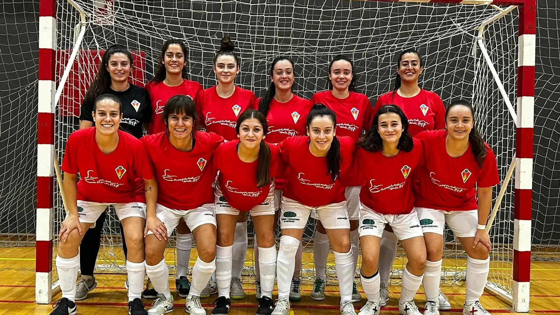 Las integrantes del Club de Fútbol Sala Femenino 'Luci Feri Fanum', una de las premiadas