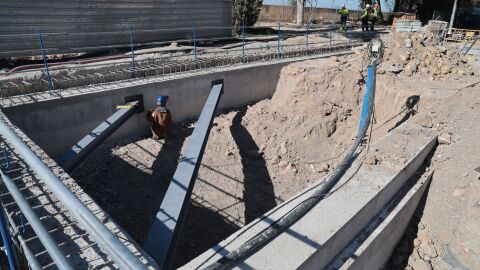 Obras del tanque de tormentas de El Saler