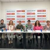 El Moviment per l’Escola en Catalá en la sede de Comisiones Obreras en Palma. 