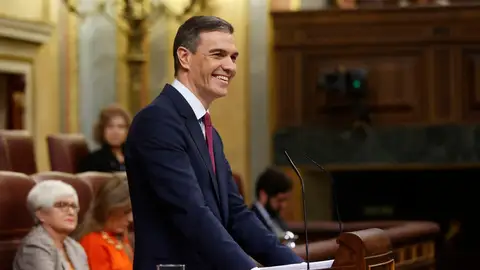 Pedro Sánchez, en la tribuna del Congreso/ EFE/Juan Carlos Hidalgo