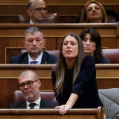 Miriam Nogueras durante la sesión de investidura de Pedro Sánchez