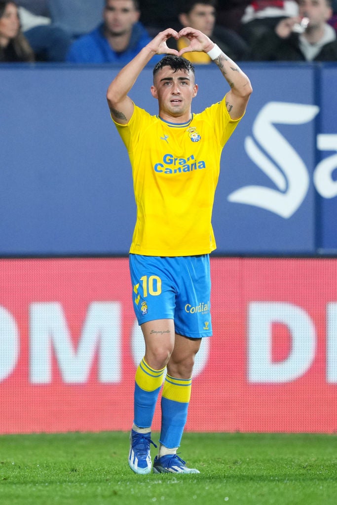 Alberto Moleiro durante un partido con Las Palmas Alberto Moleiro durante un partido con Las Palmas