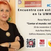 La periodista Rosa María Calaf ofrece este lunes una clase magistral en la UMH