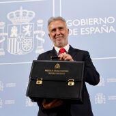 El nuevo ministro de Política Territorial y Memoria Democrática, Ángel Víctor Torres tras recibir la cartera de Política Territorial y Memoria Democrática