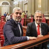 Fernando Clavijo, Presidente del Gobierno de Canarias y Ángel Víctor Torres, Ministro de Administraciones Públicas y Memoria Democrática Fernando Clavijo, Presidente del Gobierno de Canarias y Ángel Víctor Torres, Ministro de Administraciones Públicas y Memoria Democrática