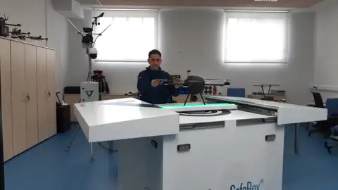 Felix Muñoz, del Instituto Tecnolóxico de Galicia En la inauguración del Galaxy Lab