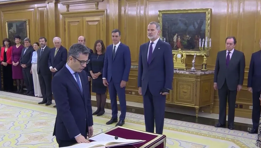 Félix Bolaños promete su cargo como ministro de Justicia, Presidencia y Relaciones con las cortes