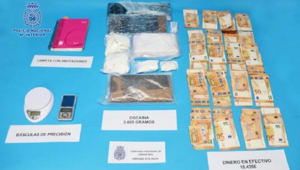 Material incautado por la Policía Nacional