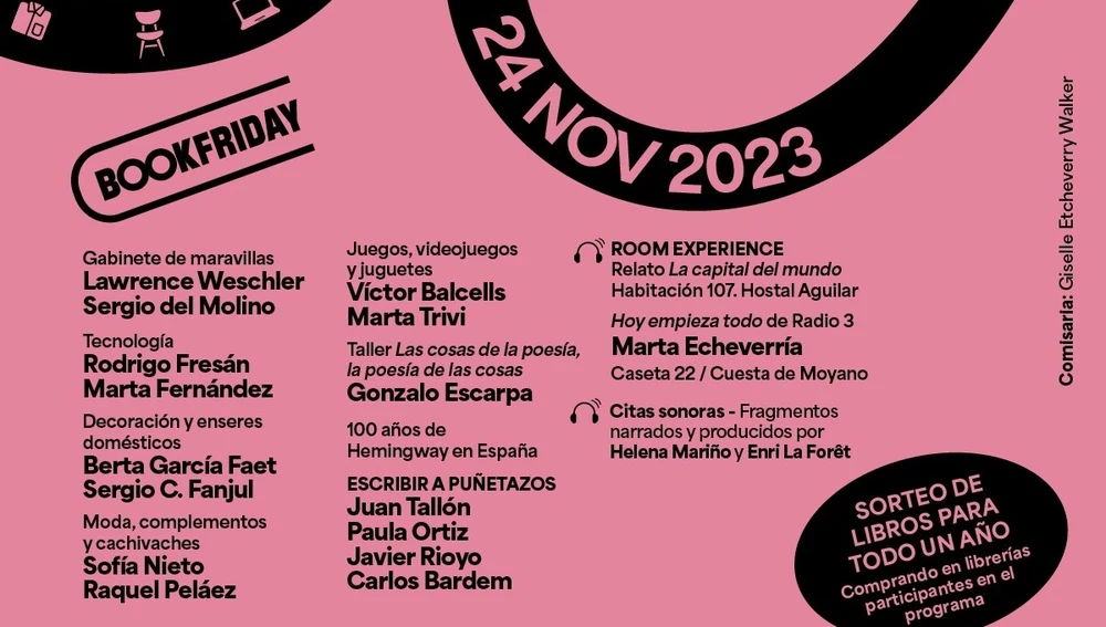 Cartel del primer Book Friday que se celebra este 24 de noviembre en Madrid.