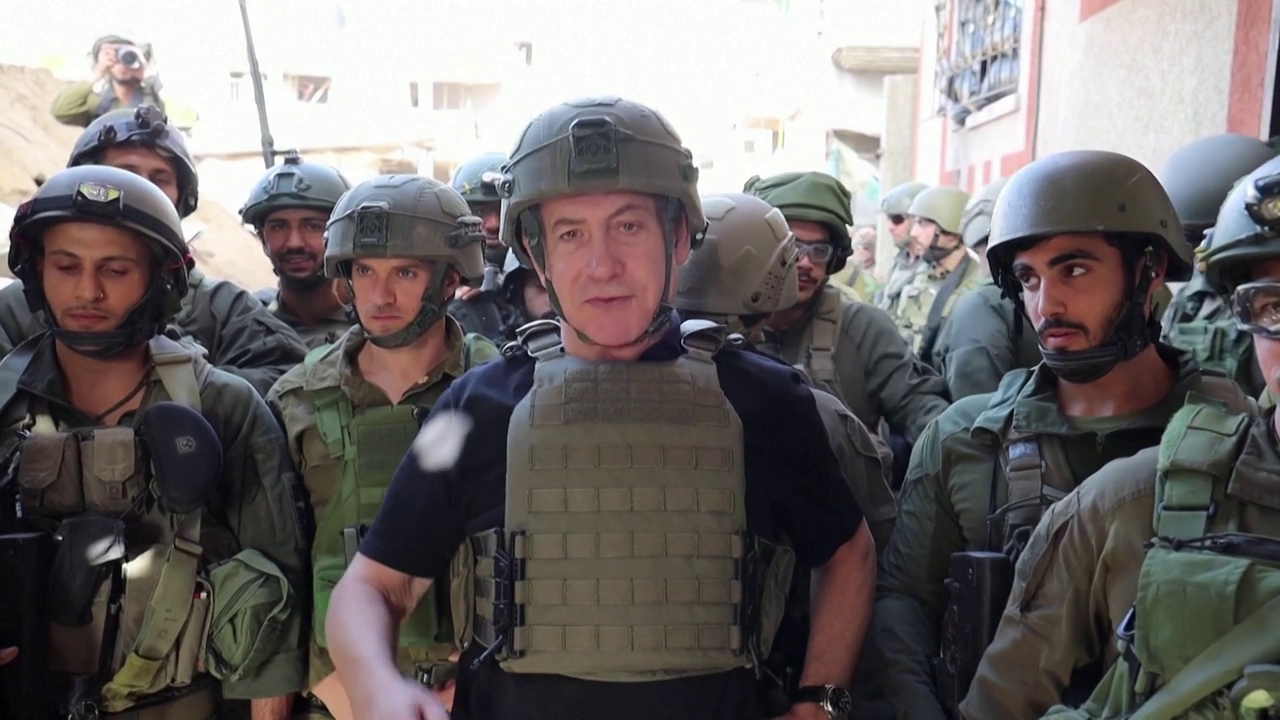 Netanyahu entra en la Franja de Gaza por primera vez desde que estalló la guerra con Hamás Netanyahu entra en la Franja de Gaza por primera vez desde que estalló la guerra con Hamás