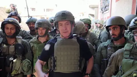 Netanyahu entra en la Franja de Gaza por primera vez desde que estalló la guerra con Hamás Netanyahu entra en la Franja de Gaza por primera vez desde que estalló la guerra con Hamás