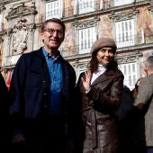 El líder del PP, Alberto Núñez Feijóo, y la presidenta de la Comunidad de Madrid, Isabel Díaz Ayuso