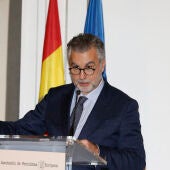 Carlos Alsina, durante su discurso, tras recibir el premio 'Francisco Cerecedo'