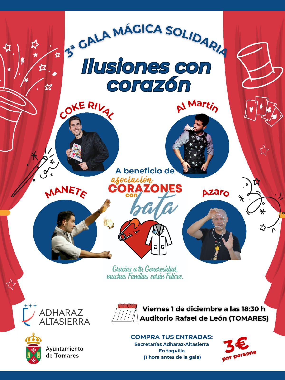 3º gala mágica solidaria a beneficio de la asociación Corazones con Bata 3º gala mágica solidaria a beneficio de la asociación Corazones con Bata