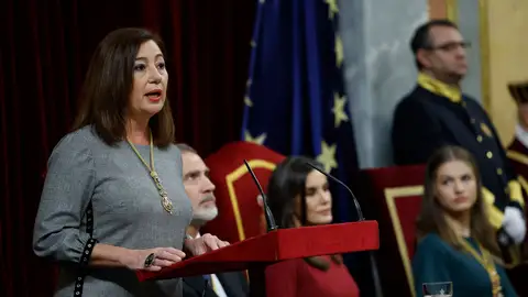 Francina Armengol, presidenta del Congreso de los Diputados, durante su discurso en el acto de apertura de la XV Legislatura Francina Armengol, presidenta del Congreso de los Diputados, durante su discurso en el acto de apertura de la XV Legislatura/ EFE/Chema Moya