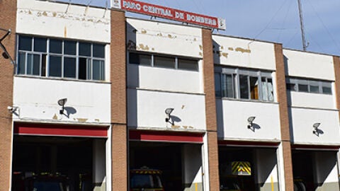 Estado actual de la sede central de los bomberos municipales