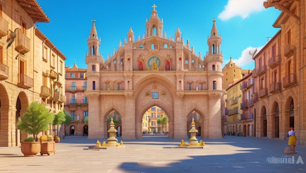 Recreación de la Plaza Mayor de Salamanca por inteligencia artificial