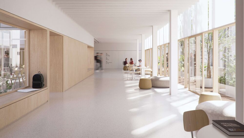 Simulación de la nueva sede que el CEU de Elche va a implantar en el centro de la ciudad.