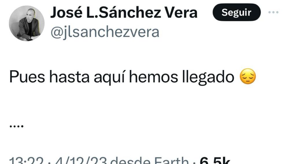 José Luís Sánchez Vera contesta en X