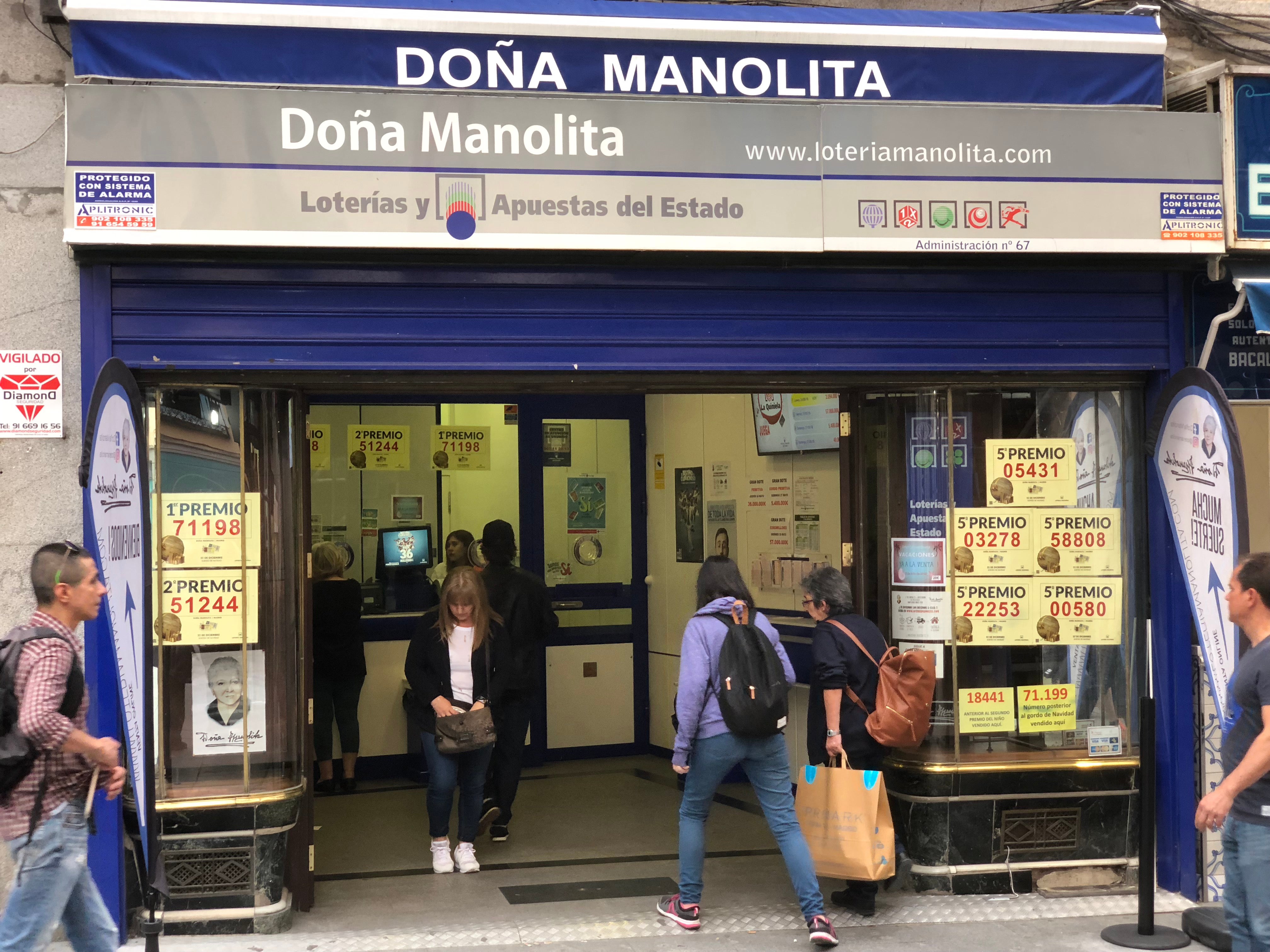 La historia de Doña Manolita, la administración más famosa de la Lotería de Navidad La historia de Doña Manolita, la administración más famosa de la Lotería de Navidad