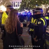 Policía Locales en Plaza Nueva durante la Nochebuena de 2022 Policía Locales en Plaza Nueva durante la Nochebuena de 2022