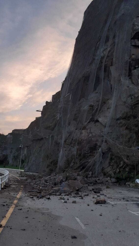 Decano de Geológicas Carlos López insta a no repetir con mallas la seguridad del acantilado de Luarca.