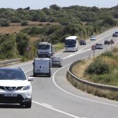 Imagen de la carretera general de Menorca. 