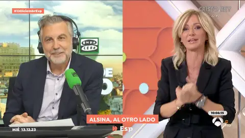 Alsina: "Ver a casi todo el Gobierno en la presentación del libro de Sánchez hace pensar que no son tan necesarios en sus despachos" Alsina: "Ver a casi todo el Gobierno en la presentación del libro de Sánchez hace pensar que no son tan necesarios en sus despachos"